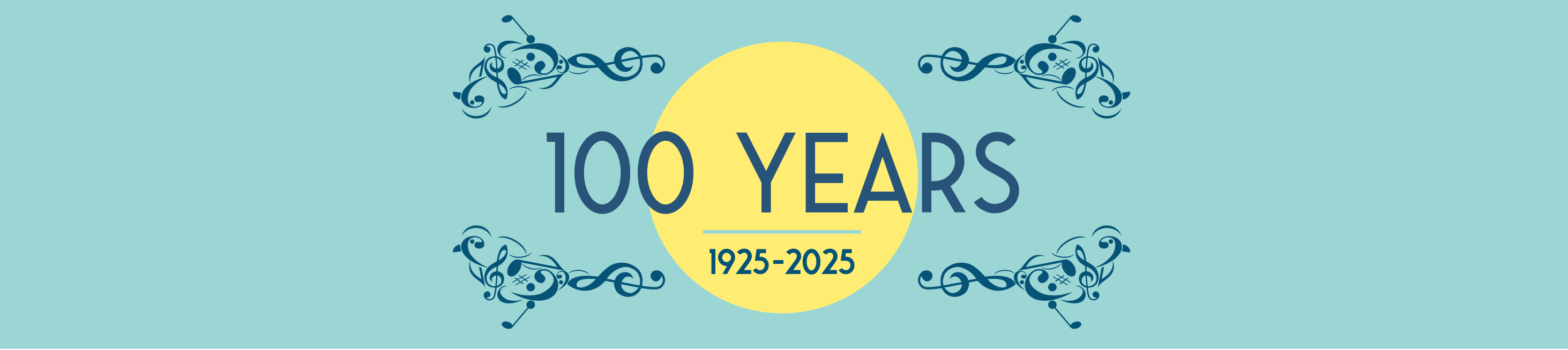 Banner: 100 Years, 1925 - 2025