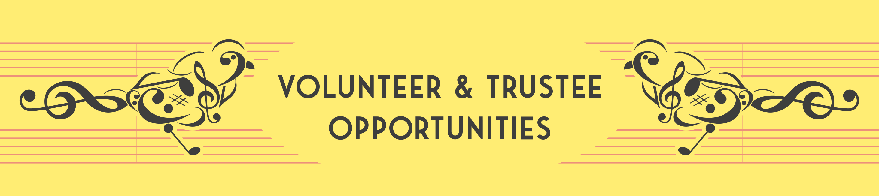 Banner: Volunteer and trustee oppurtunities